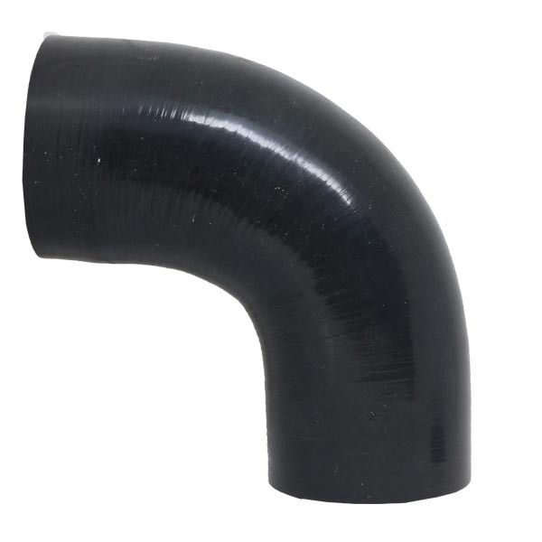 Mangote Preto em Silicone Redutor 90° 3" (76mm) para 2,75" (70mm) * 120mm - Epman