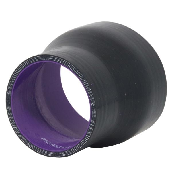 Mangote Preto em Silicone Redutor Reto 3" (76mm) para 2,25" (57mm) * 76mm - Epman