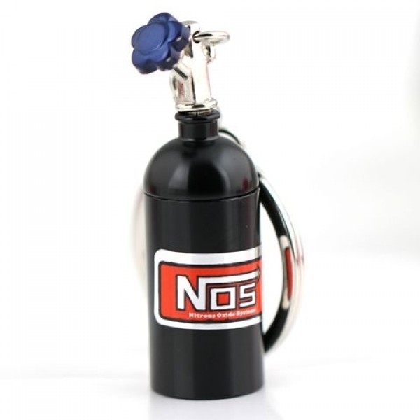 Chaveiro Garrafa Nitro NOS (Nitrous Oxide Systems) - Preto