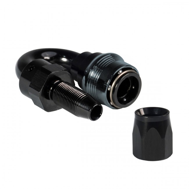 Conexão Engate Rápido SAE 3/8" 180° graus para Mangueira Aeroquip 6AN - Epman