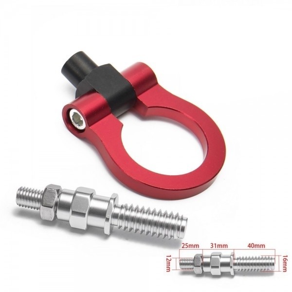 Engate Reboque Esportivo Billet c/ rosca para Honda e Subaru Forester Impreza Epman - Vermelho