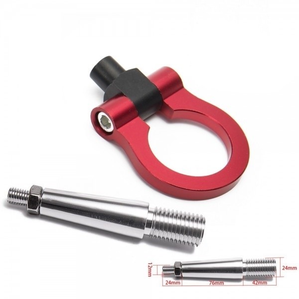 Engate Reboque Esportivo Billet c/ rosca para Nissan 350Z 370Z Epman - Vermelho