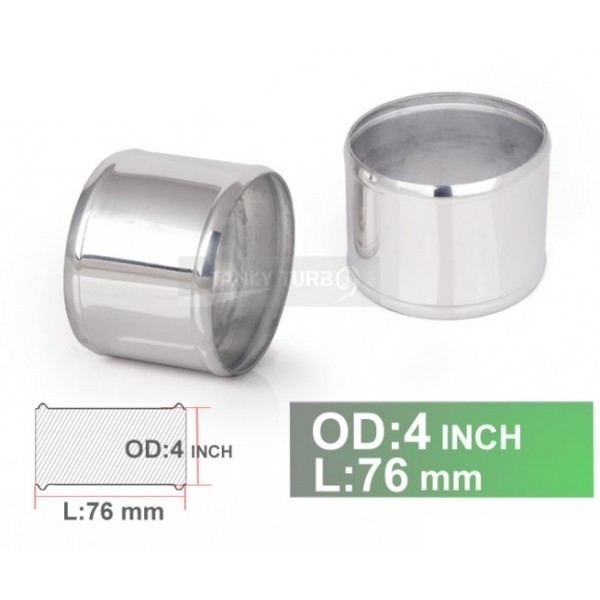 Cano em alumínio Reto de 4" com 76mm de comprimento - Epman