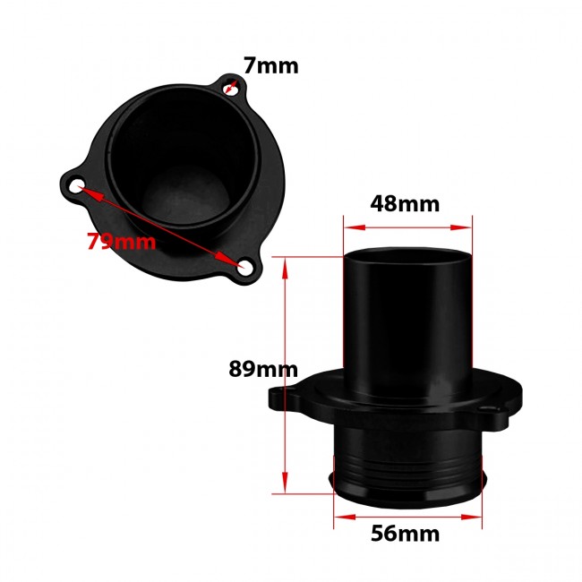 Muffler Delete EA888 Gen 3 para IS12, IS20, IS38 Saida Maior 2-1/4" (57mm) Preto Epman