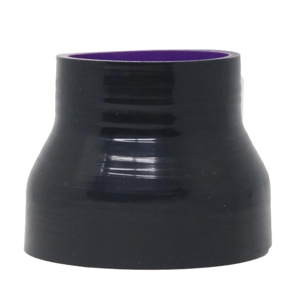 Mangote Preto em Silicone Redutor Reto 3,5" (89mm) para 2,5" (63mm) * 76mm - Epman