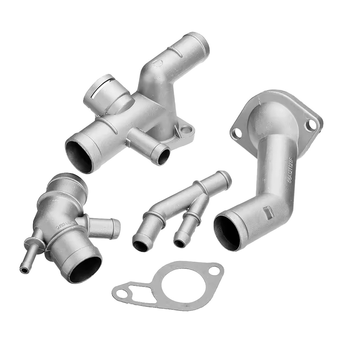 Kit 4 Flanges Conexões De Alumínio com Junta VW Audi 1.8 20v Turbo Reposição ORIGINAL 06A121132A - EPMAN