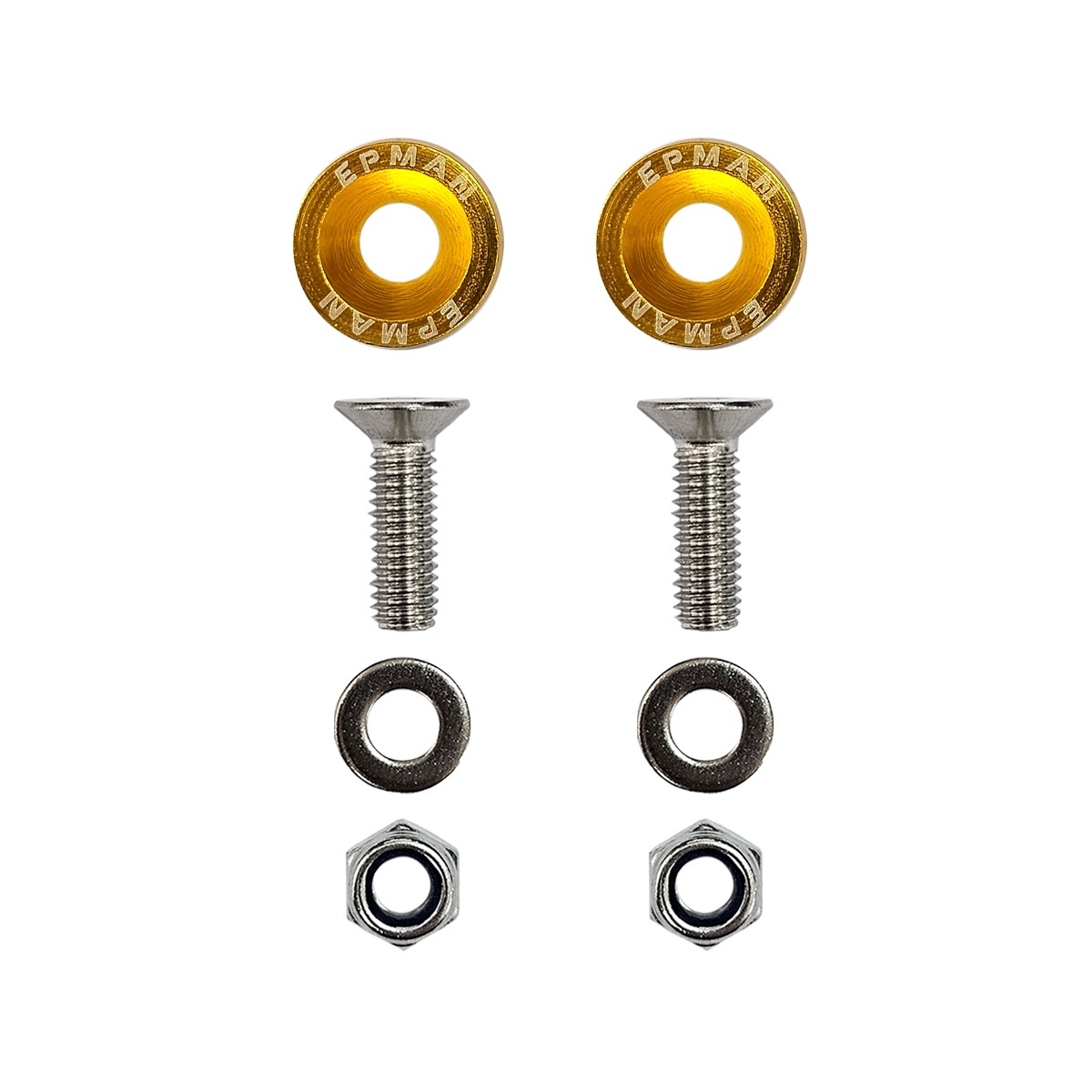 Par de Arruela Billet Universal com parafuso e porca M6 EPMAN - Dourado