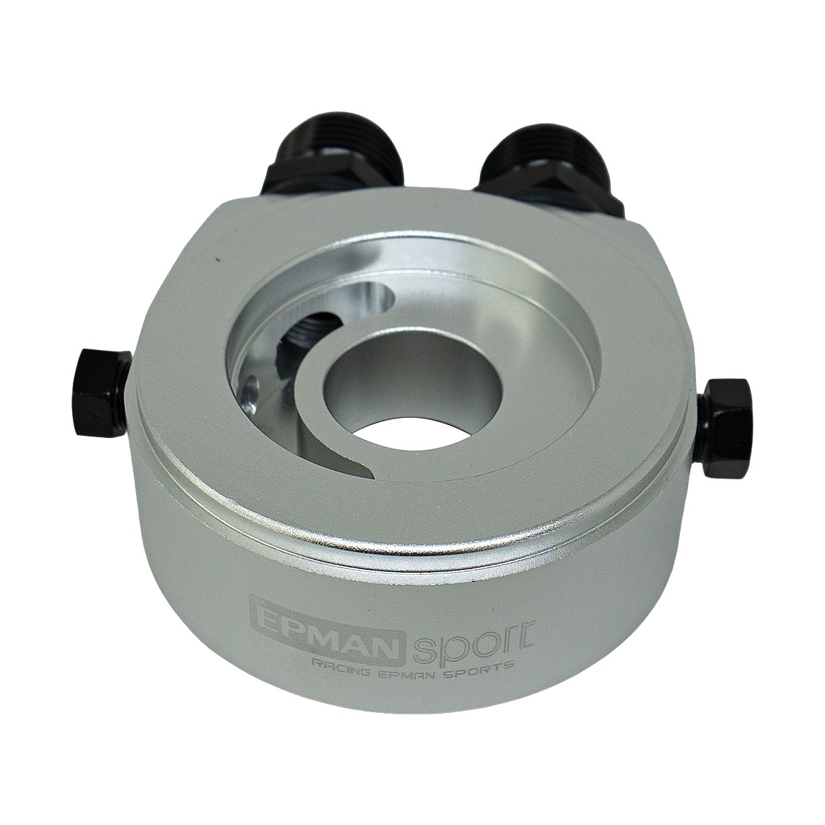 Suporte Filtro De Óleo Sandwich Plate Epman P/ Radiador Óleo - Prata