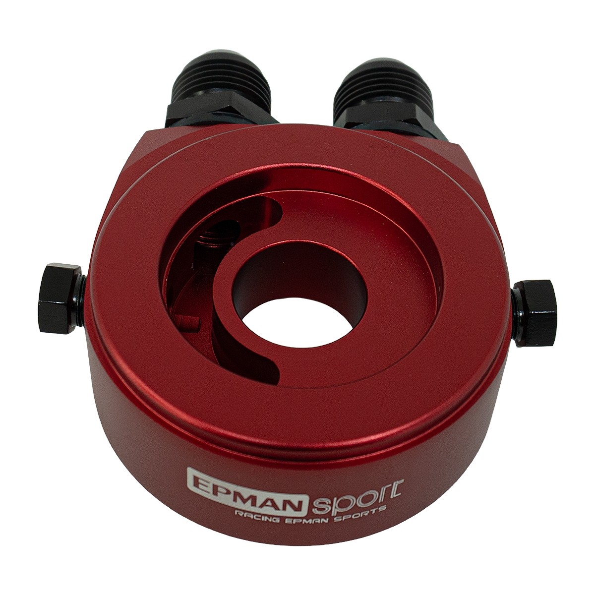 Suporte Filtro De Óleo Sandwich Plate Epman P/ Radiador Óleo - Vermelho