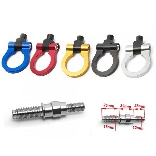 Engate Reboque Esportivo Billet Universal fixação c/ rosca padrão Europeu EPMAN - Azul