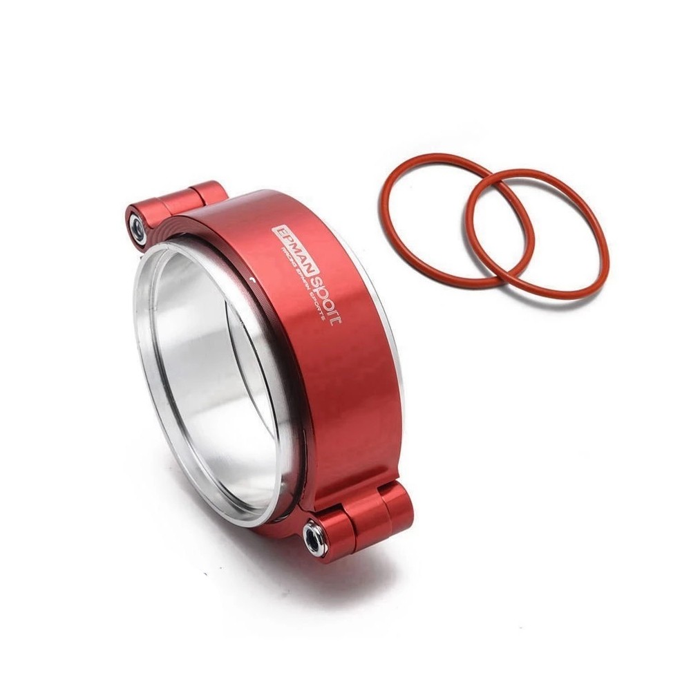 Abraçadeira V-Band HD 3" para pressurização em Aluminio com Flanges Epman - Vermelho