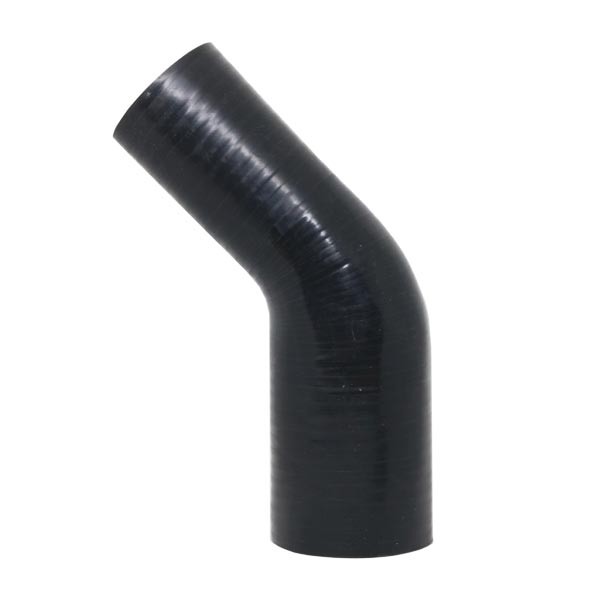 Mangote Preto em Silicone Redutor 45° 2,5" (63mm) para 2" (51mm) * 120mm - Epman
