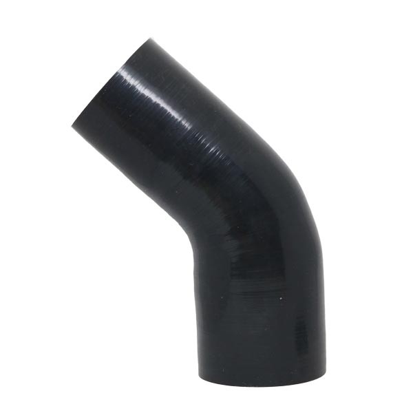 Mangote Preto em Silicone Redutor 45° 3" (76mm) para 2,75" (70mm) * 120mm - Epman