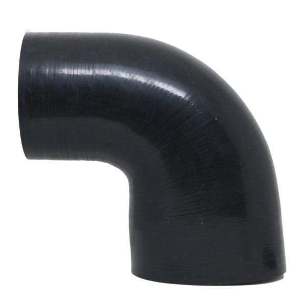 Mangote Preto em Silicone Redutor 90° 3,5" (89mm) para 3" (76mm) * 120mm - Epman