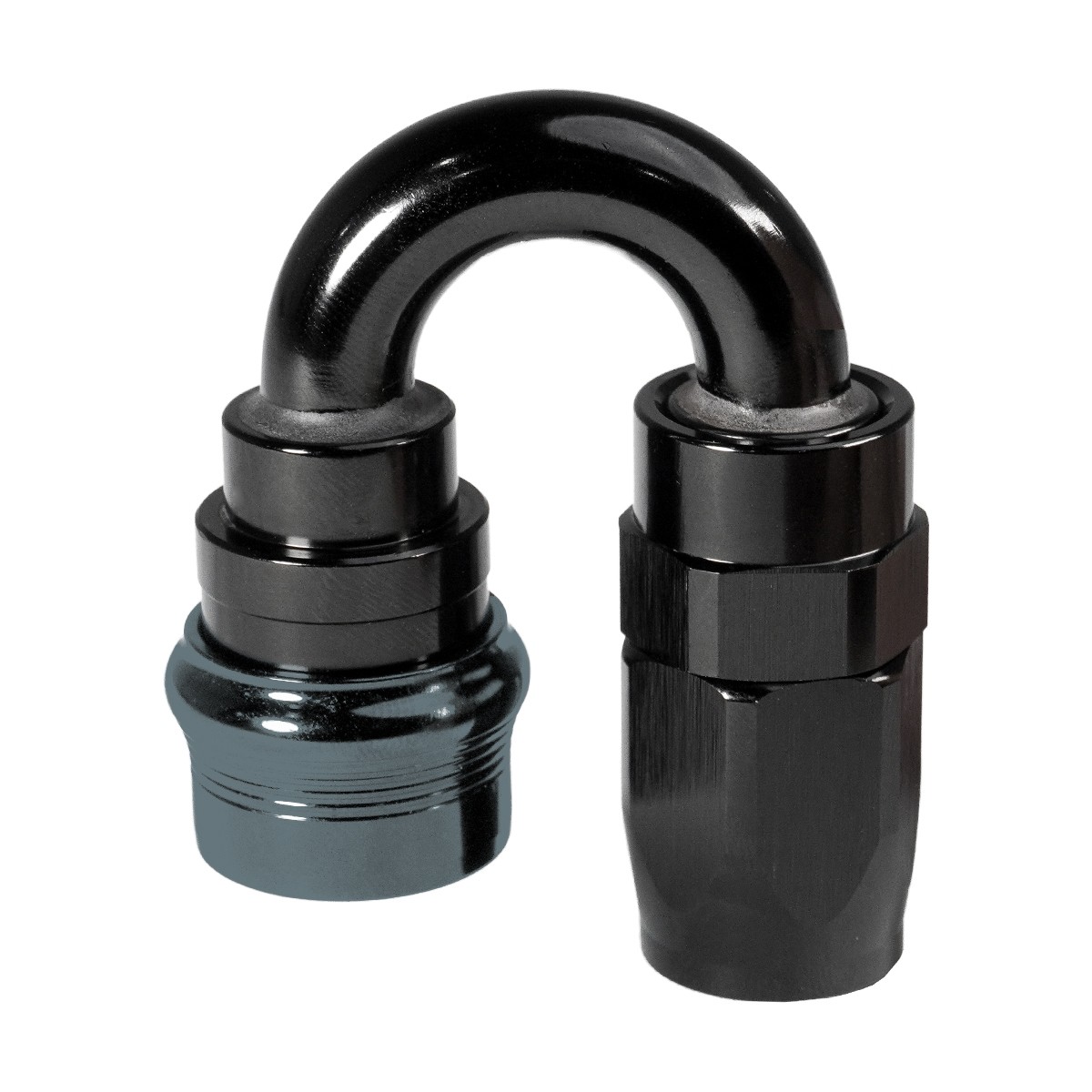 Conexão Engate Rápido SAE 3/8" 180° graus para Mangueira Aeroquip 6AN - Epman