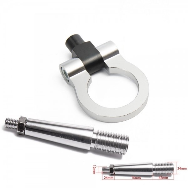 Engate Reboque Esportivo Billet c/ rosca para Nissan 350Z 370Z Epman - Prata