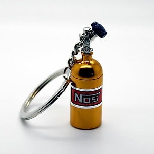 Chaveiro Garrafa Nitro NOS (Nitrous Oxide Systems) - Dourado