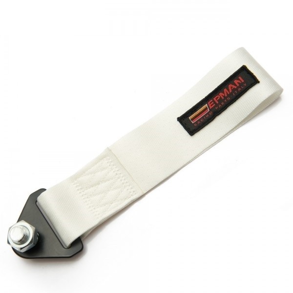 Engate Reboque Esportivo Universal de Tecido (Tow Strap) fixação c/ parafuso passante EPMAN - Branco