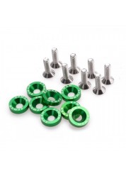 Kit de Arruela Billet Universal com parafuso M6 EPMAN - Verde