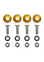 Kit 4 Arruelas Billet Universal com parafuso e porca M6 EPMAN - Dourado