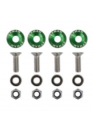 Kit 4 Arruelas Billet Universal com parafuso e porca M6 EPMAN - Verde